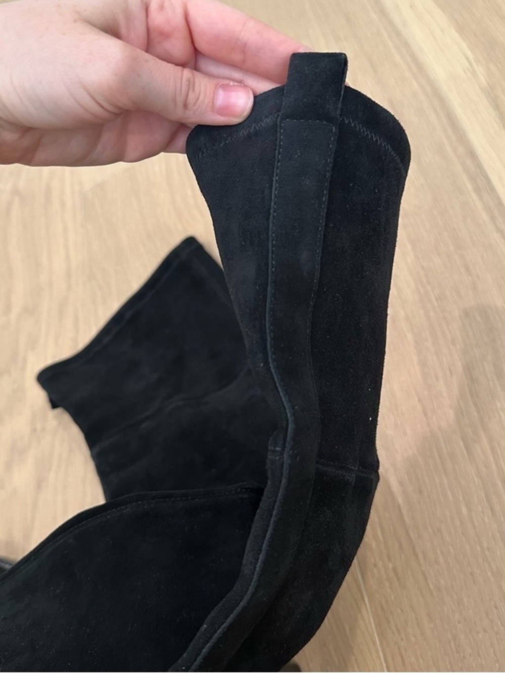 Sigerson Morrison Women’s Over the Knee Black Suede Heeled Boots Knee High Boots - Picture 16 of 16